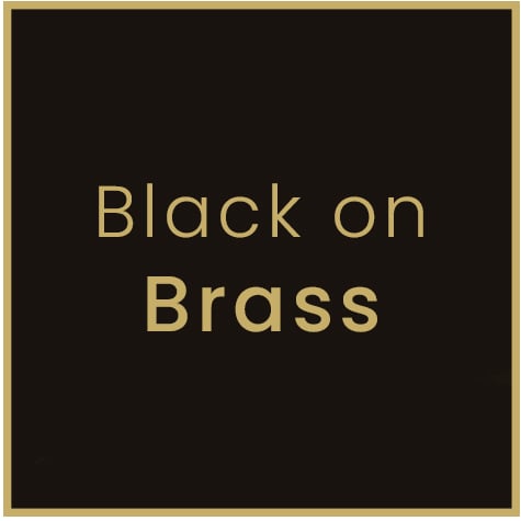 Black on Brass Nameplate