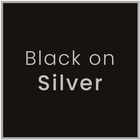 Black on Silver Nameplate