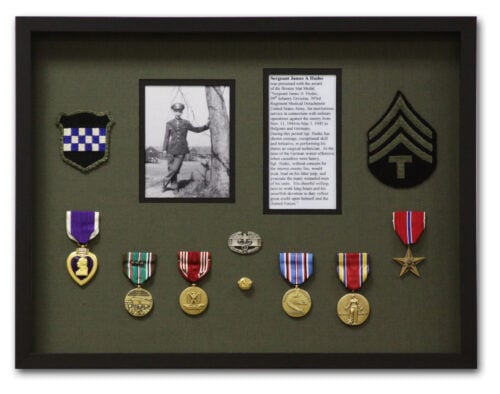 Custom framed military memorabilia, photos and metals Hall of Frames Arizona