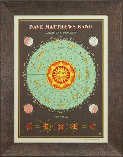 Custom Framed Dave Matthews Band Poster Hall of Frames Arizona