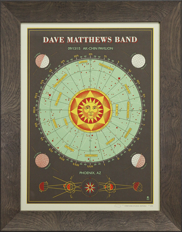 Custom Framed Dave Matthews Band Poster Hall of Frames Arizona