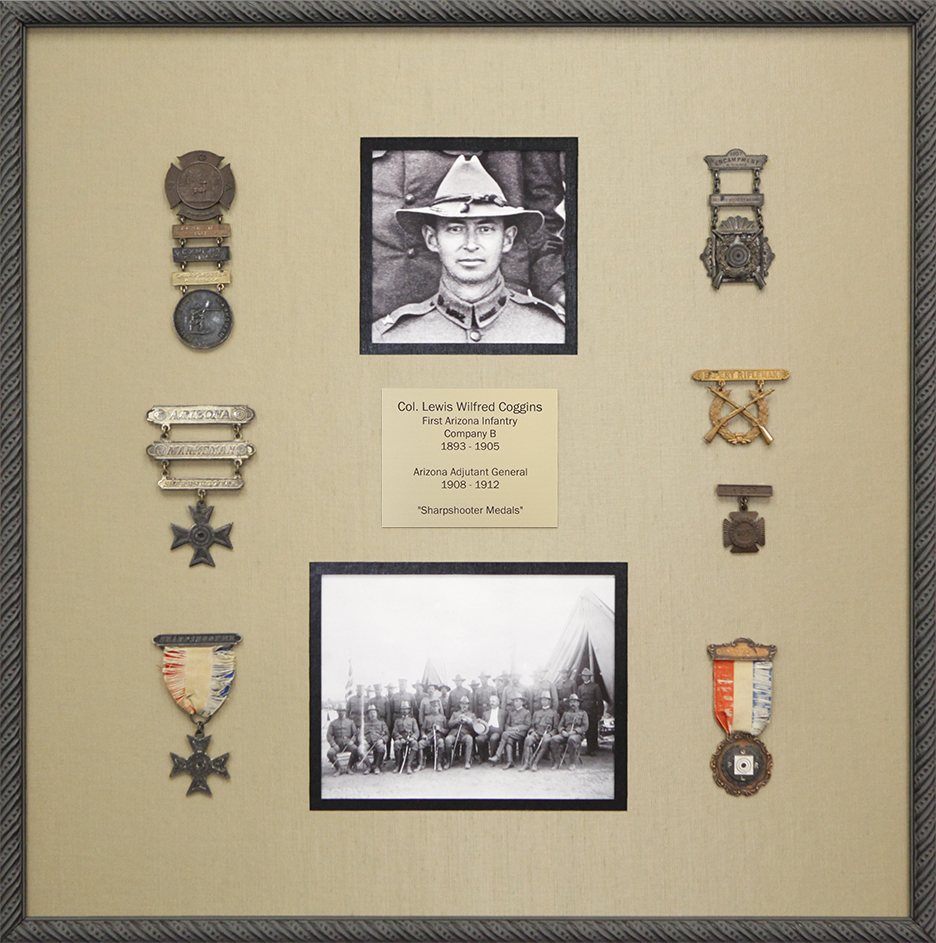 Custom framed military memorabilia photos and medals Hall of Frames Arizona
