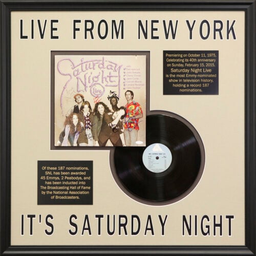 framed Saturday Night Live record with custom engraved nameplates