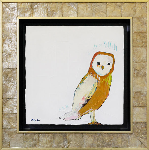 Custom Framed Owl Painting Hall of Frames Arizona