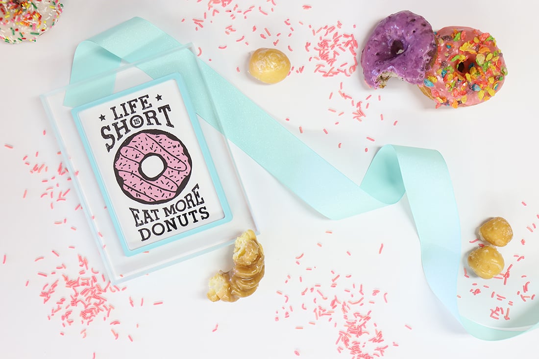 Turquoise Prisma Framed Donuts