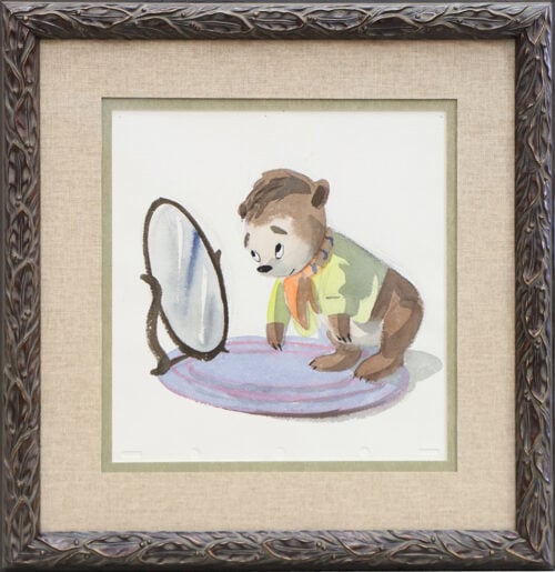 Custom Framed Pooh Bear Art Hall of Frames Arizona