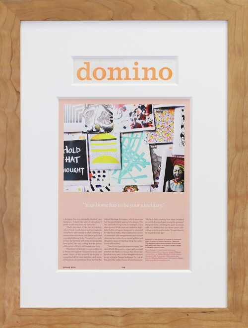 Custom Framed Domino Magazine Page Hall of Frames Arizona