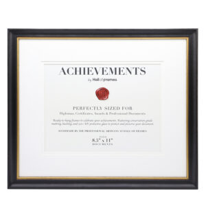Black and Gold Document Frame with Cream Mat Hall of Frames Arizona