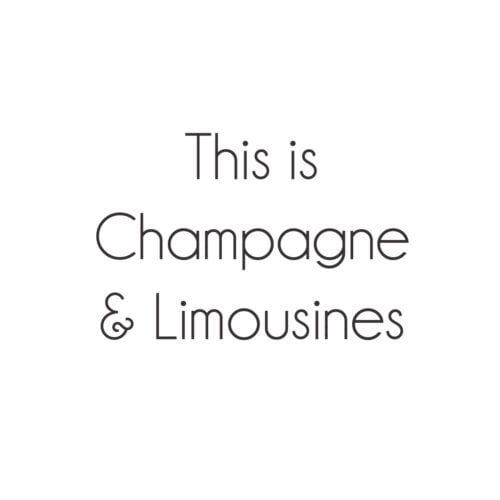 Engraving Font Champagne & Limousines