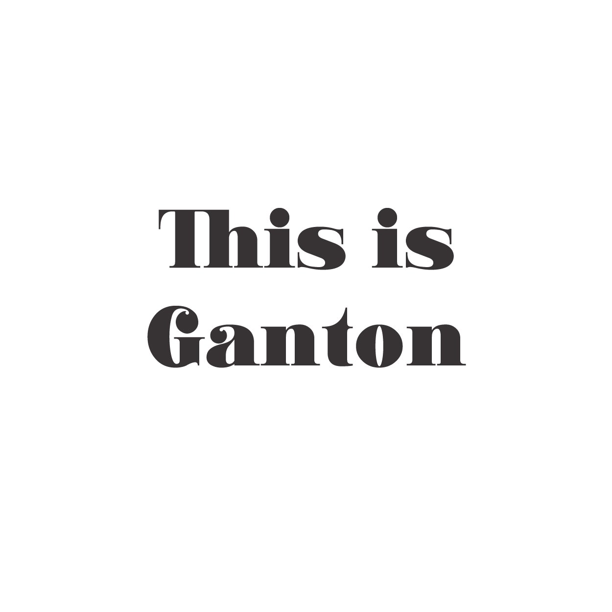 Engraving Font Ganton