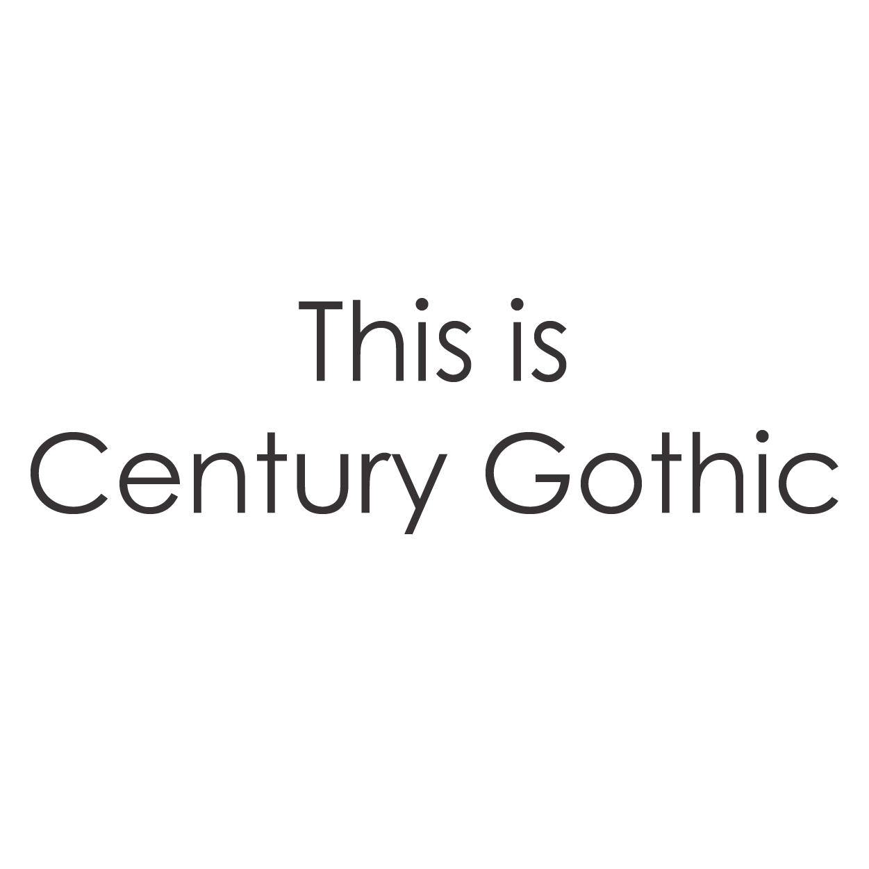 Engraving Font Century Gothic