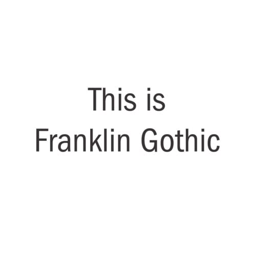 Engraving Font Franklin Gothic