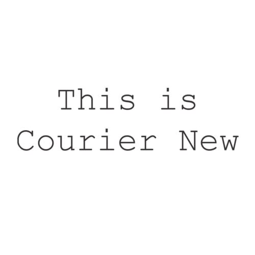 Engraving Font Courier New