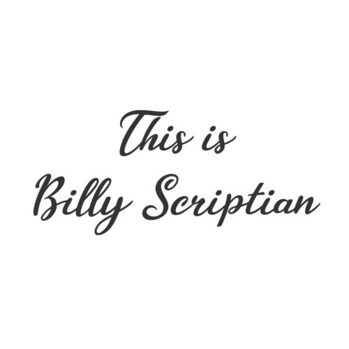 Engraving Font Billy Scriptian