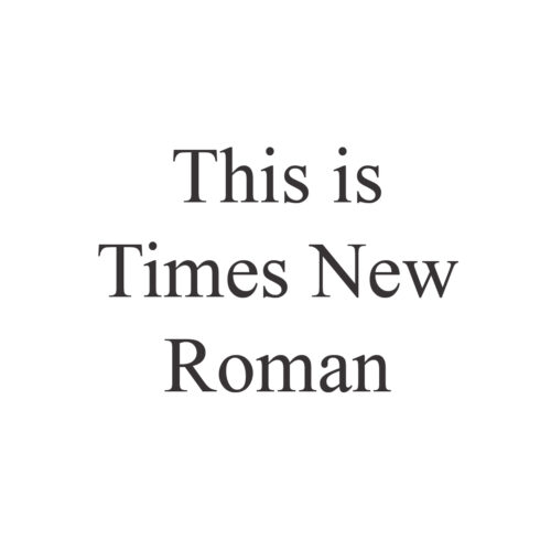 Engraving Font Times New Roman