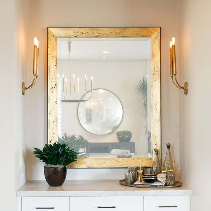 Gold Framed Bathroom Mirror Hall of Frames Arizona