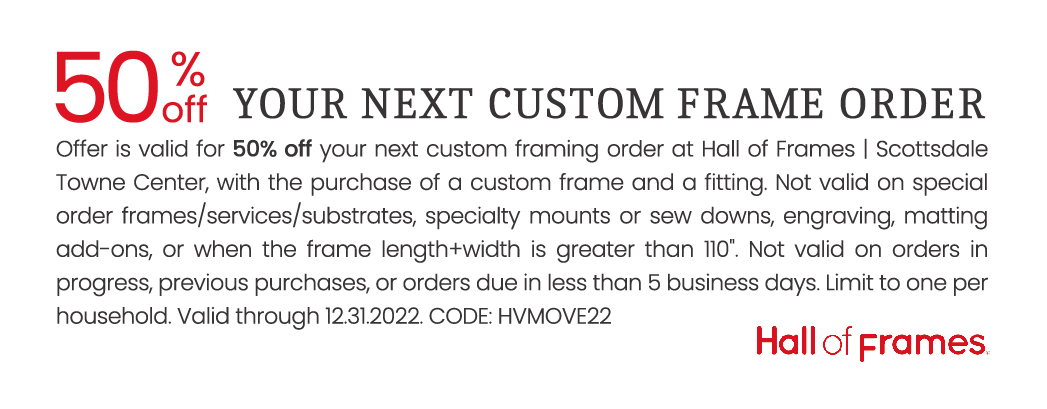 50% off your first custom frame order at Towne Center