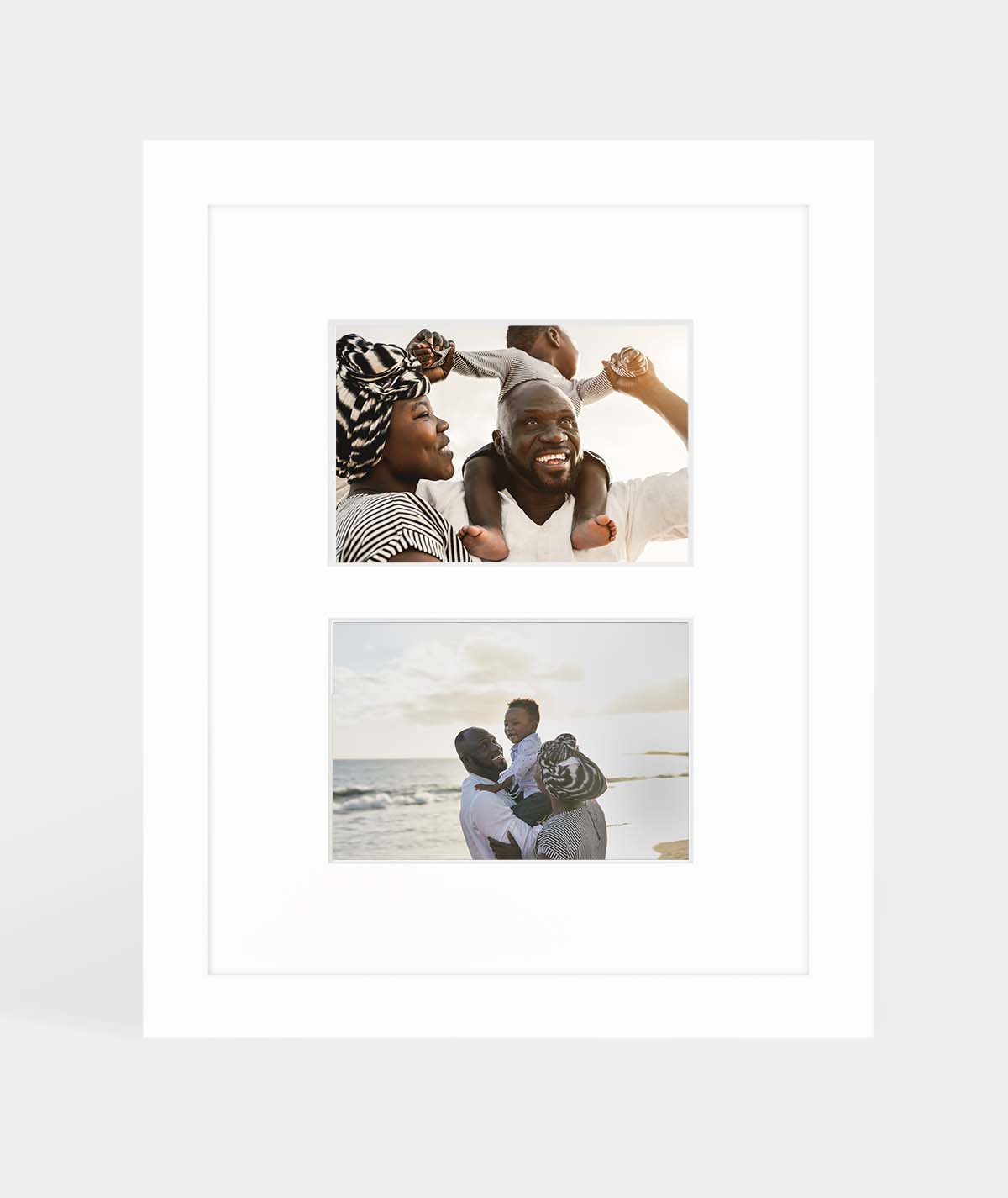 4x6 Duo Collage Frame featuring Family Photos on the Beach