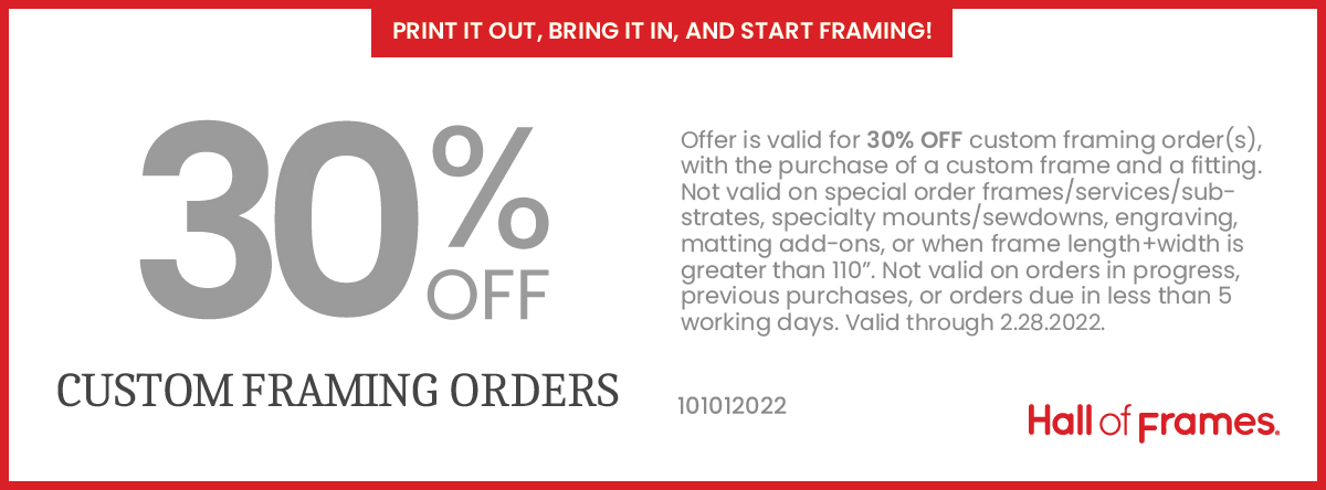 30% OFF Custom Framing Coupon