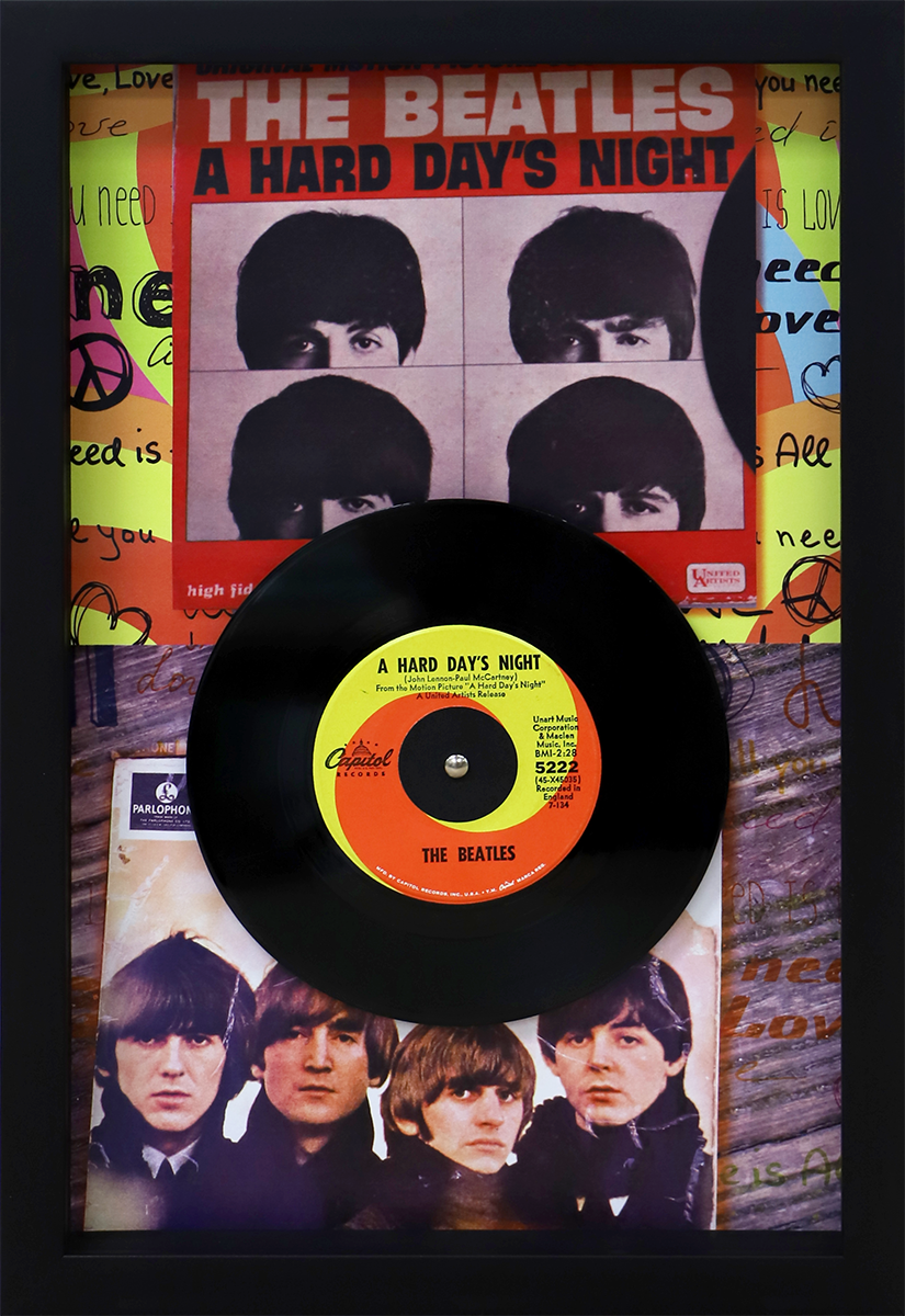 Custom Framed Beatles Vinyl