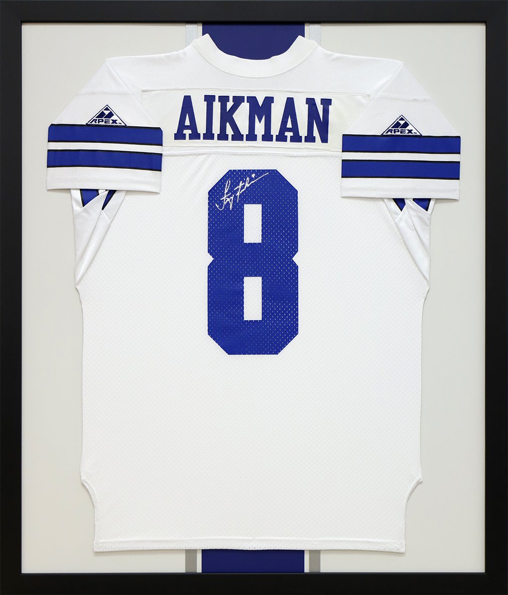 Custom Framed Signed Aikman Jersey