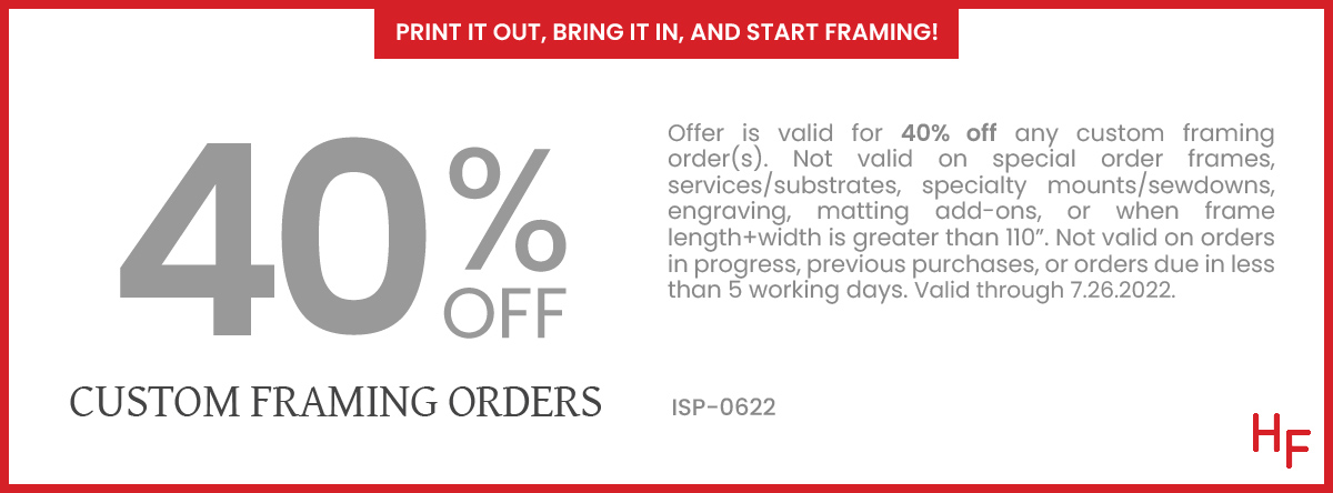 40% Off Custom Framing Orders