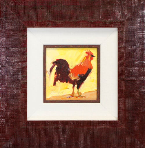 Framed Rooster Canvas
