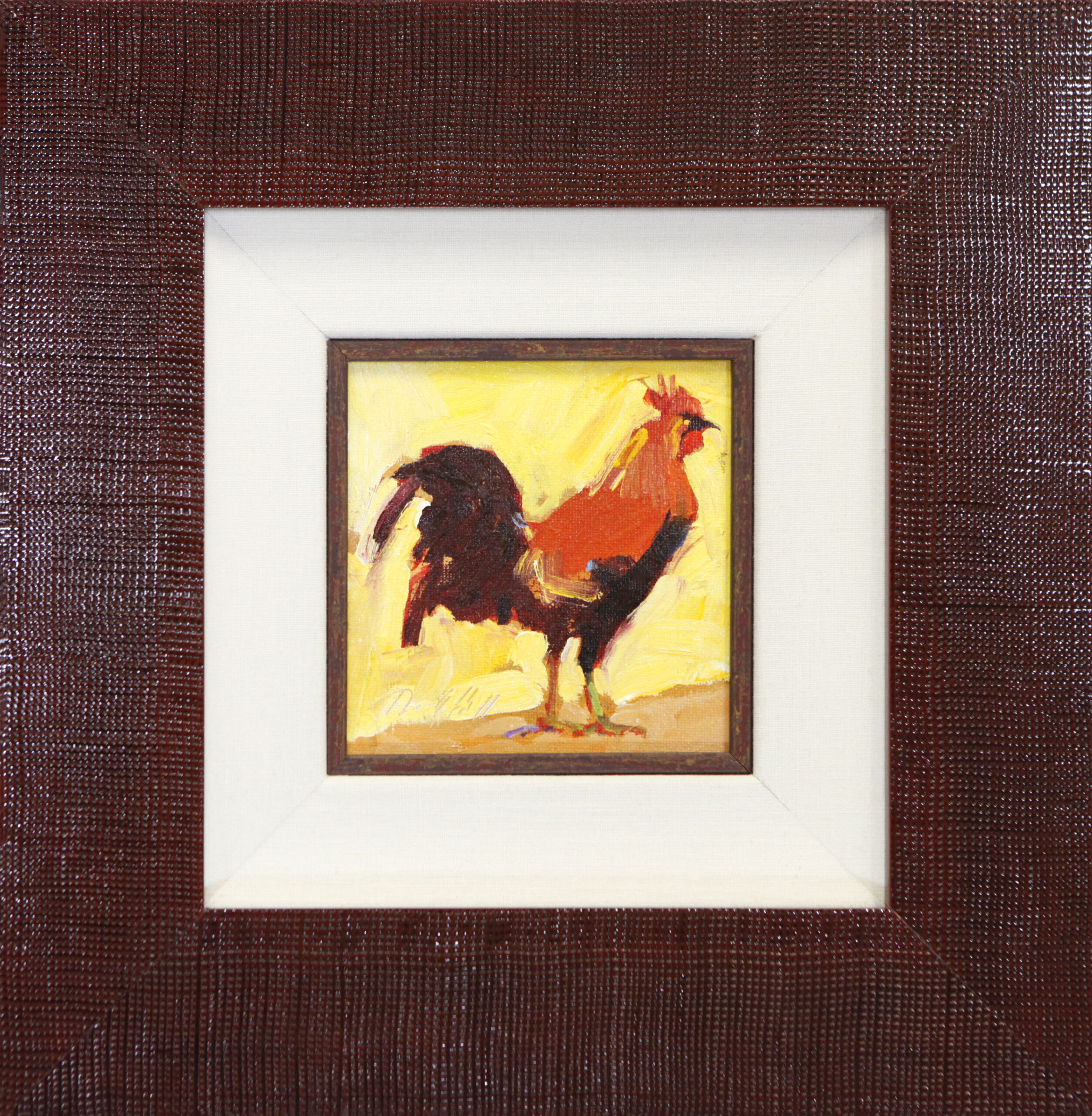 Framed Rooster Canvas