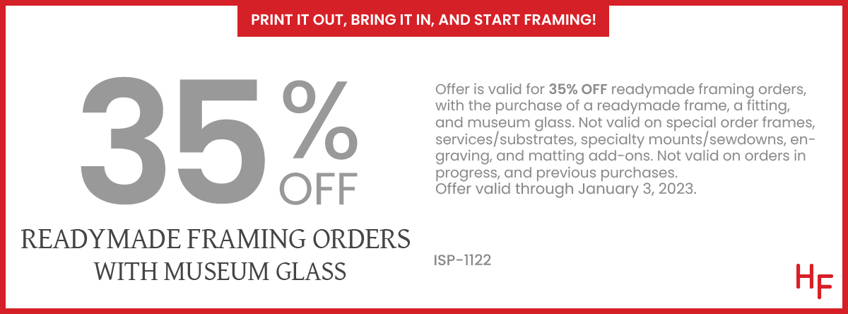 35% off readymade framing orders | Hall of Frames Arizona