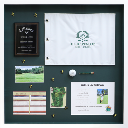 Framed Hole in One Shadow Box