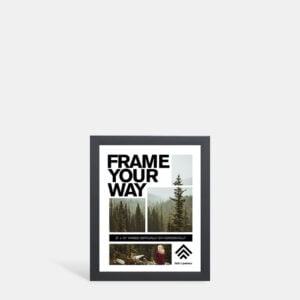 A photo of our 8x10 Thin Gray Picture Frame from Hall of Frames