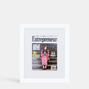 A photo of a custom framed Entrepreneur Magazine cover by Hall of Frames.