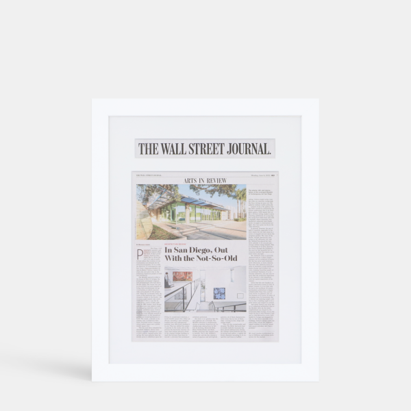 photo of a custom framed newspaper article Hall of Frames
