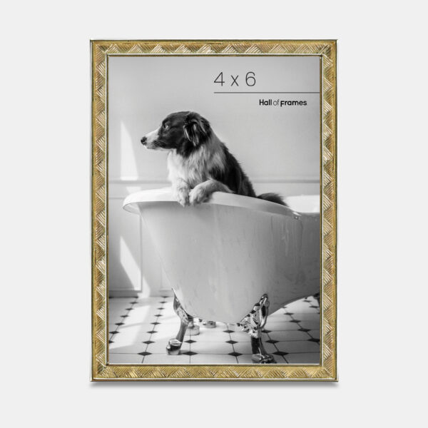 Metal Photo Frame - Textured Gold, 4x6 - Image 2