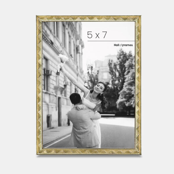 Metal Photo Frame - Textured Gold, 5x7 - Image 2
