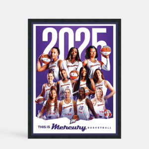 Framed Poster of Phoenix Mercury Team with Slam Dunk Frame Option