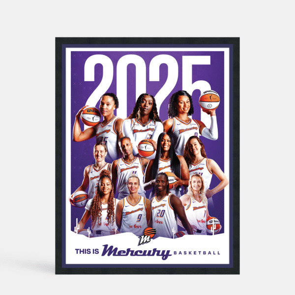 Framed Poster of Phoenix Mercury Team with Slam Dunk Frame Option