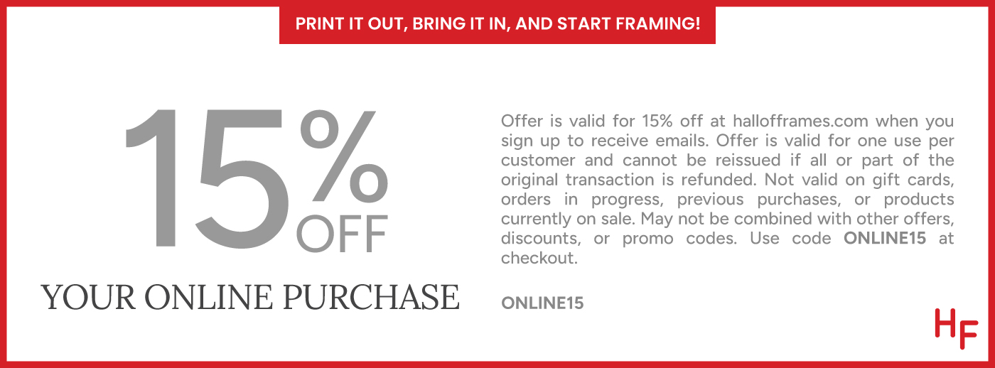 15% Off for Email Subscribers Hall of Frames Arizona