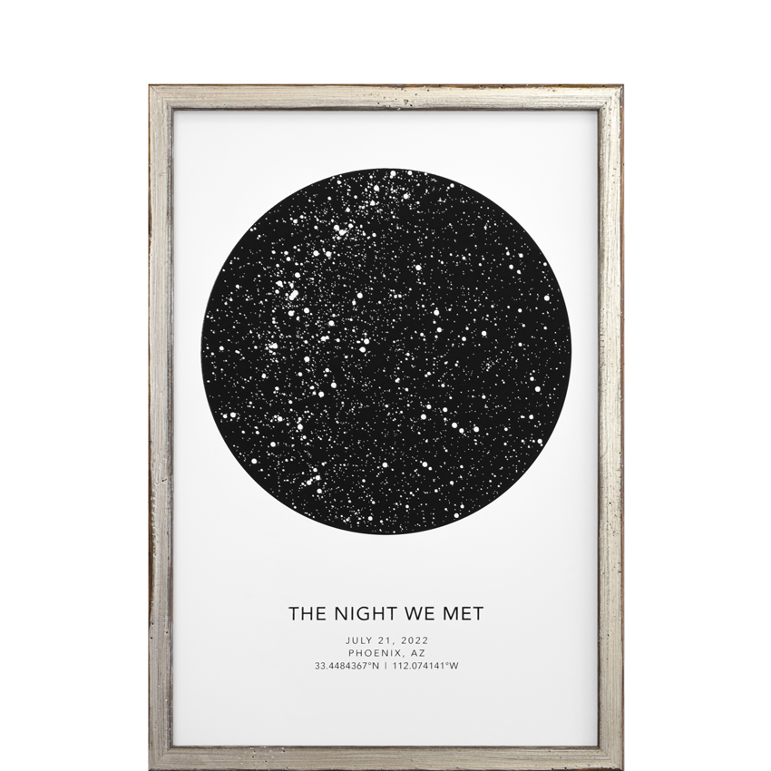 framed poster of the night we met constelation
