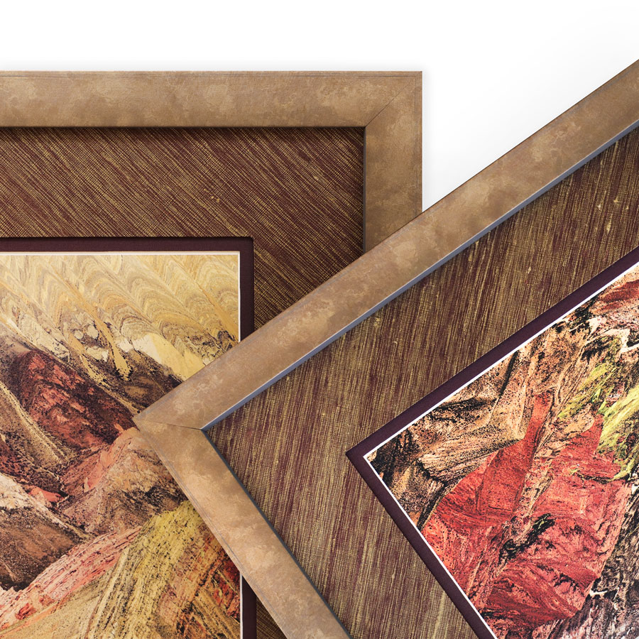 Two Overlapping Frames with Double Mat Detail