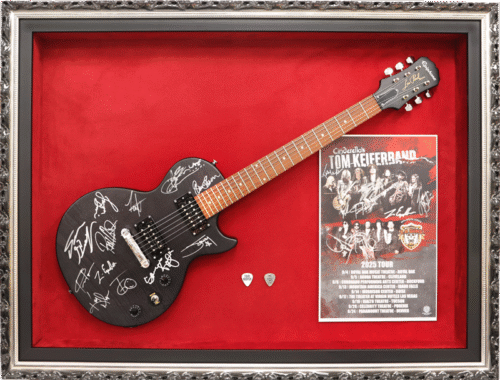 Framed Electric Guitar & Poster
