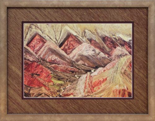 Framed Art with Striped Mat Detail