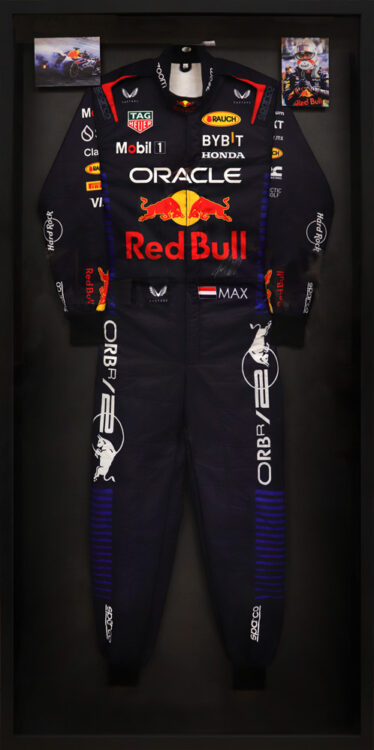 Custom Shadowbox Frame for Max Verstappen F1 Racing Suit