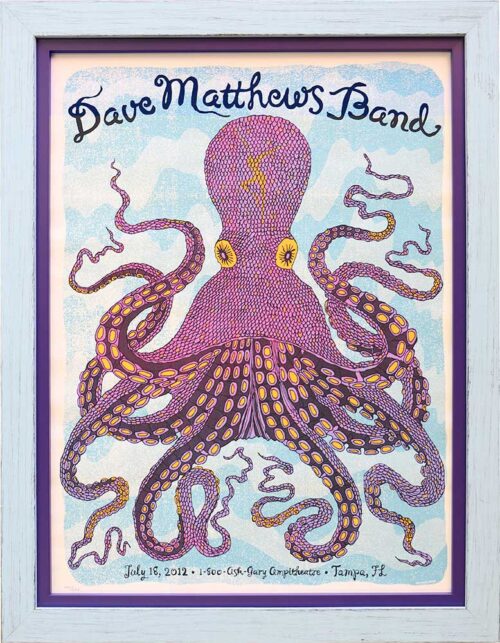 Framed Dave Matthews Band Octopus Concert Poster