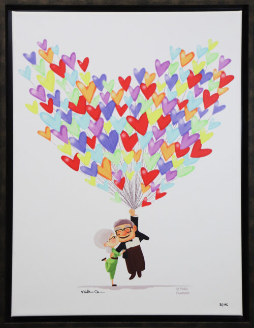 Floating Frame for Disney Pixar Up Heart Balloon Canvas Art