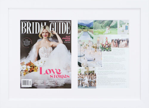 Custom Framed Bridal Guide Magazine Cover and Wedding Article