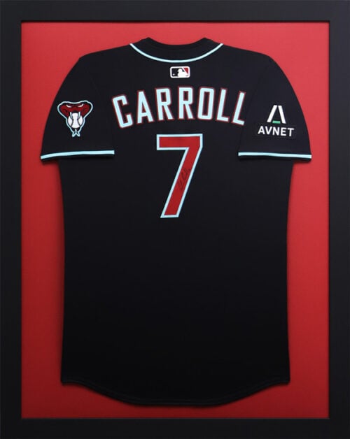 Framed DiamondBacks Carroll Jersey