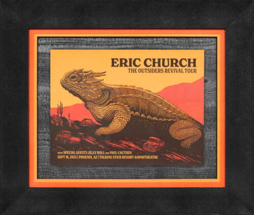 Custom Framed Eric Church Outsiders Revival Tour Poster