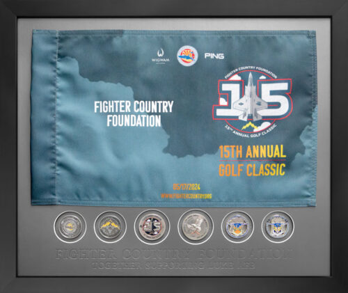 Custom Shadowbox for Golf Flag and Challenge Coins