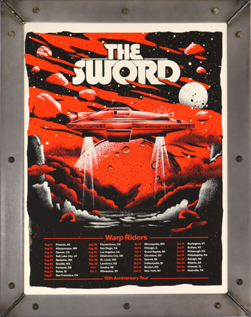 Industrial Metal Frame for The Sword Warp Riders Poster